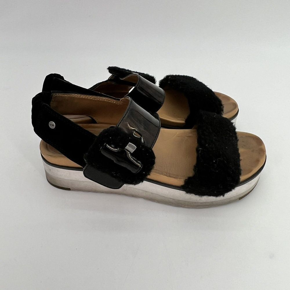 UGG Black and White Sandals
